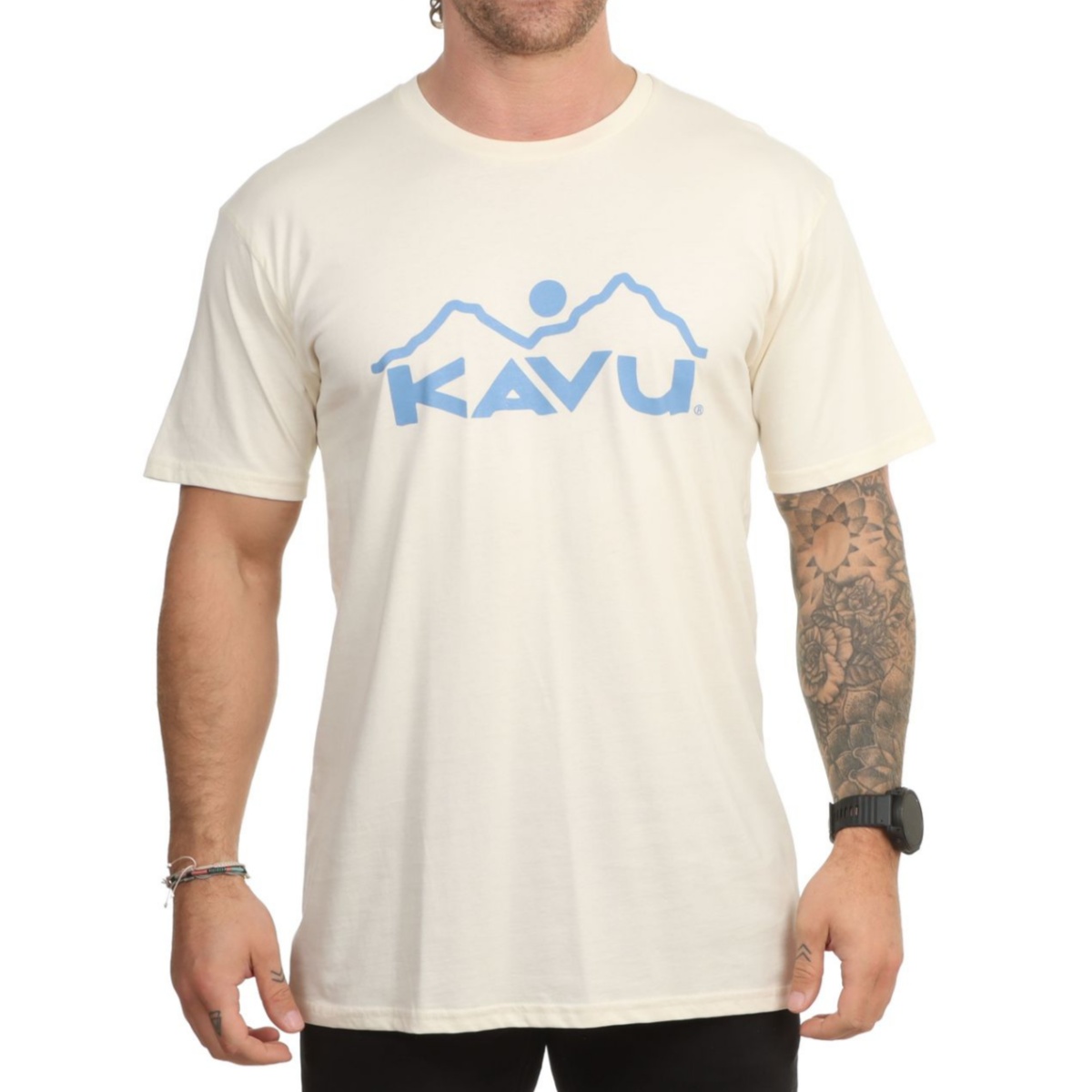 Streetwear Brand With Mountain Logo - T-shirt en coton avec logo vintage,