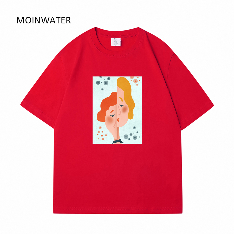 Streetwear Brand Jersey - MOINWATER femmes flambant neuf rouge été