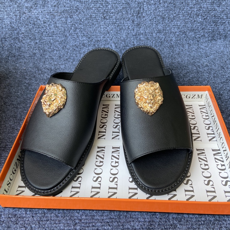 Streetwear Brand Luxury - Chaussures originales marque pantoufles noires pour
