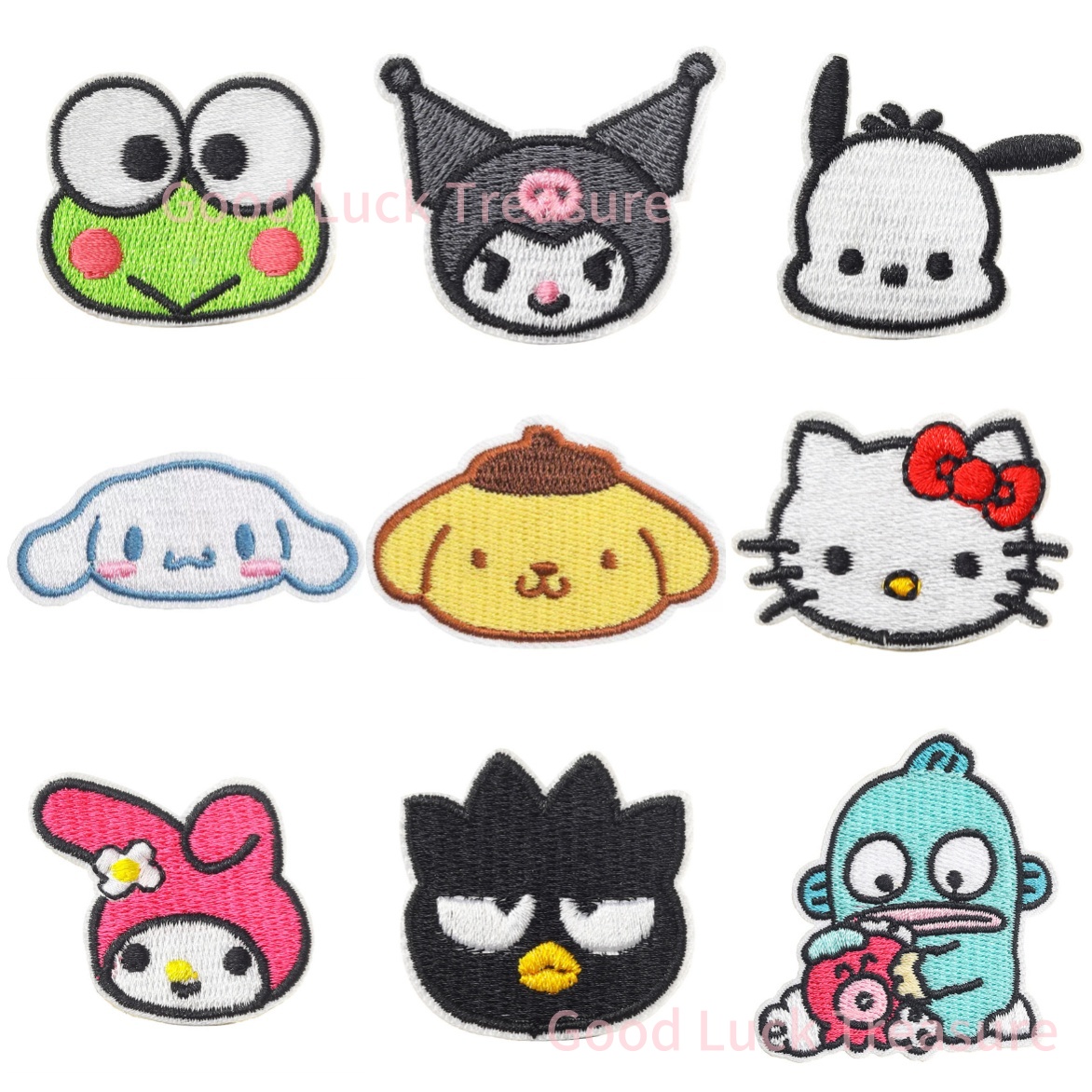Streetwear Brand Stickers - Nouveaux patchs brodés thermocollants Sanrio Kawaii,