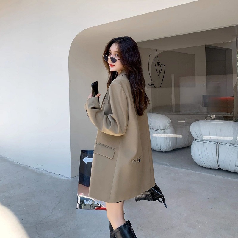 Streetwear Clothing Brand - Blazer noir à manches longues pour
