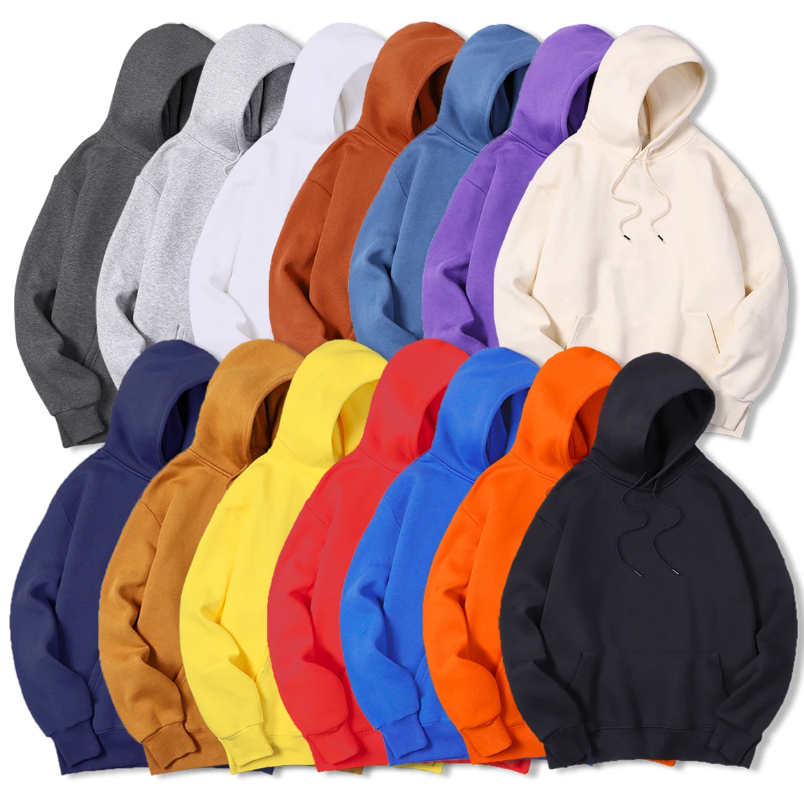 Streetwear Brand Jersey - Sweat à capuche uni pour homme,