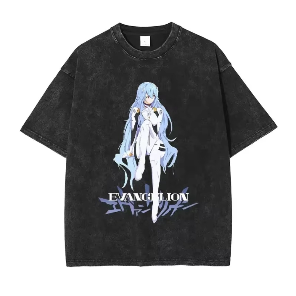 Cap Streetwear Brand - Surdimensionné hommes t-shirts vêtements EVA Anime