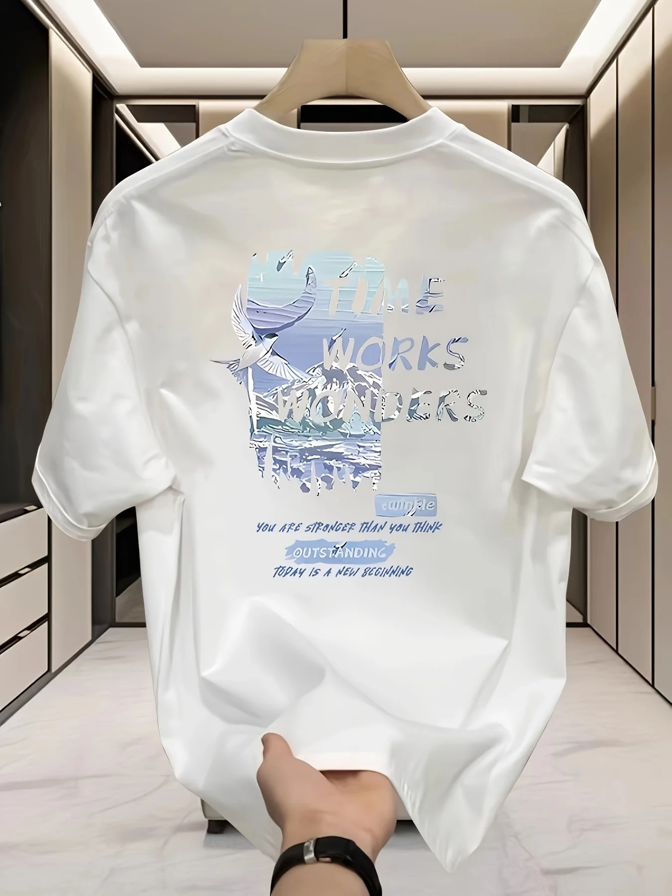 Streetwear Brand Aesthetic - T-shirt unisexe en coton surdimensionné de