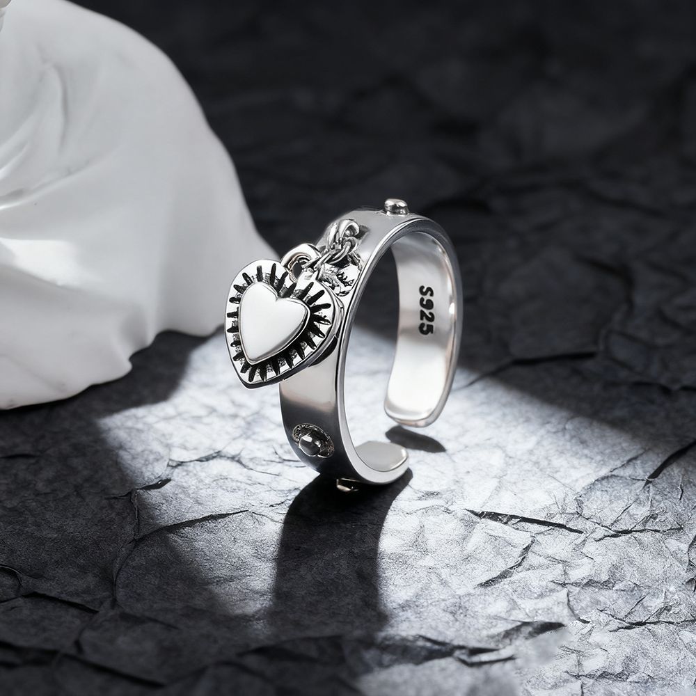 Chrome Hearts Ring - Cœur en argent sterling 925 ​
