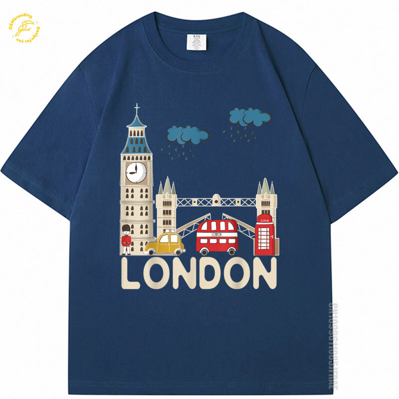 Streetwear Brands London - Rainy London T-Shirt mignon Souvenir surdimensionné