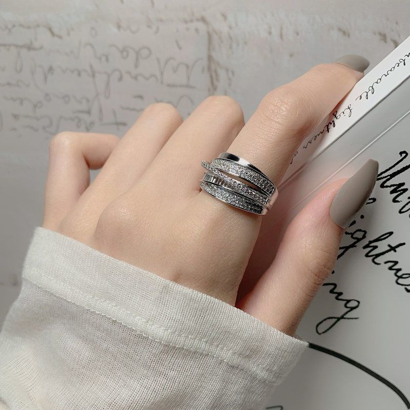 Chrome Hearts Ring - 2025 nouvelle couleur argent strass anneau