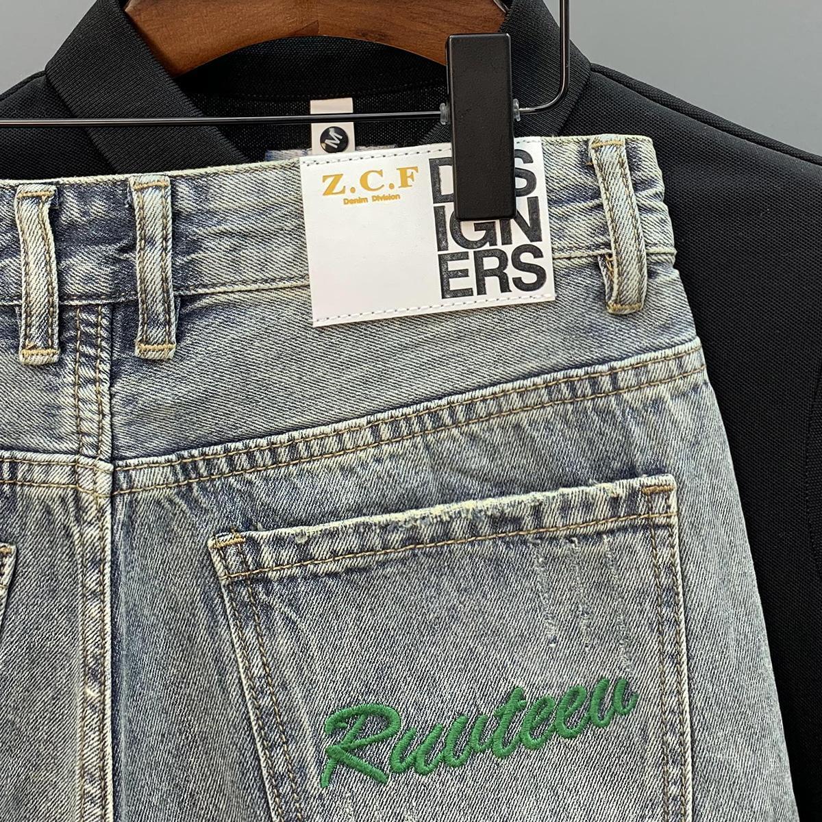 Short en Denim Slim brodé avec - Streetwear Brand Jorts avis et prix