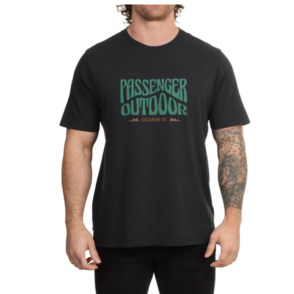 T-shirt classique en coton ave - Streetwear Brand With Mountain Logo avis et prix