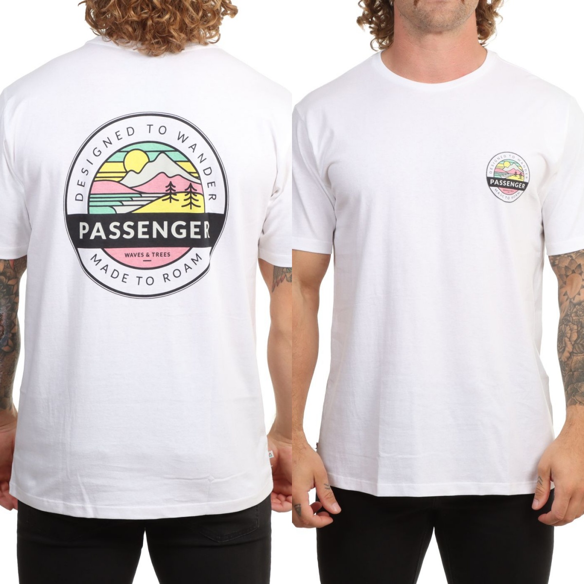 T-shirt classique en coton ave - Streetwear Brand With Mountain Logo avis et prix
