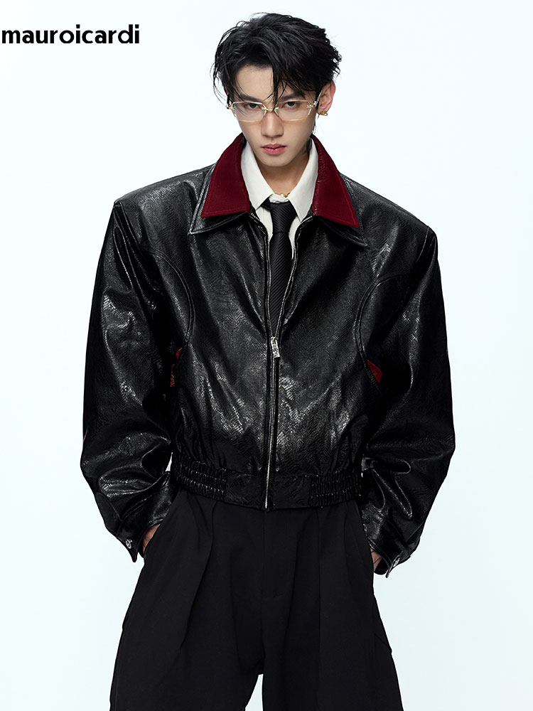 Veste en cuir PU à imprimé ser - Streetwear Clothing Brand avis et prix