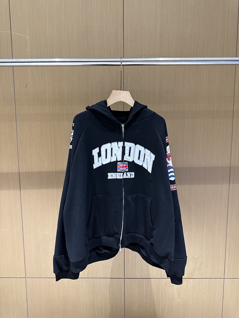 25S Sweat à capuche zippé unis - Streetwear Brands London avis et prix